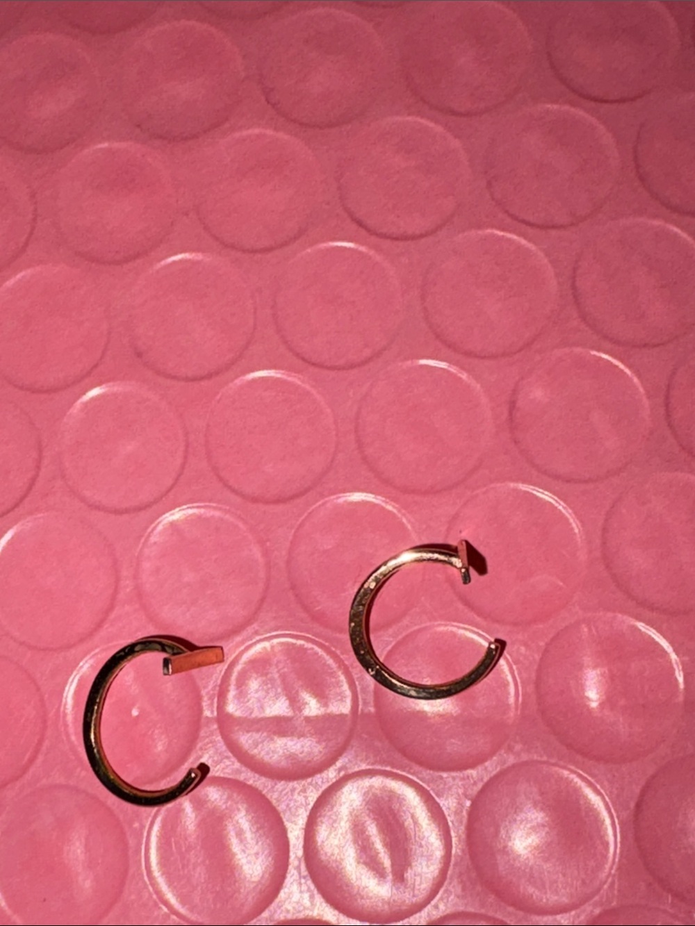 Rose Gold Minimal Huggie Hoop Earrings - Women Jewelry